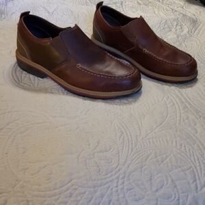 Far West Brown Leather Loafers